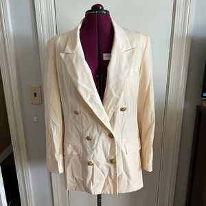 Vintage cream double breasted blazer